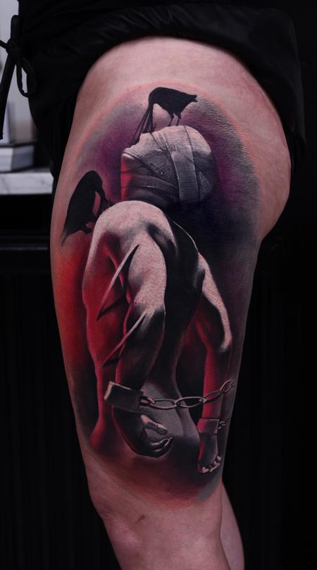 tattoos/ - Masked, Chained Color Tattoo - 116180